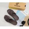 image:imageCOFACE Womens Dressy Orthotic Sandals Trendy Square Toe Comfortable Thick Athletic Cushion Recovery Walking Slides Lightweight Yoga Foam Flat with Plantar Fasciitis Arch SupportBrown