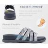 image:imageCOFACE Womens Dressy Orthotic Sandals Trendy Square Toe Comfortable Thick Athletic Cushion Recovery Walking Slides Lightweight Yoga Foam Flat with Plantar Fasciitis Arch SupportGrey