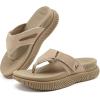 image:imageCOFACE Womens Orthopedic Flip Flops Comfortable Beach Summer Sandals Size 612Beige