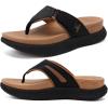 image:imageCOFACE Womens Orthopedic Flip Flops Comfortable Beach Summer Sandals Size 612BlackKhaki
