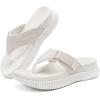 image:imageCOFACE Womens Orthopedic Flip Flops Comfortable Beach Summer Sandals Size 612White
