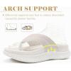 image:imageCOFACE Womens Orthopedic Flip Flops Comfortable Beach Summer Sandals Size 612White