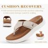 image:imageCOFACE Womens Orthopedic Flip Flops Comfortable Beach Summer Sandals Size 612WhiteKhaki