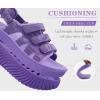 image:imageCOFACE Womens Orthopedic Walking Sandals Comfortable Plantar Fasciitis Arch Support Sport Recovery Outdoor Hiking Sandles Thick Athletic Cushion Adjustable Strap Lightweight Platform SlidesPurple