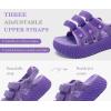 image:imageCOFACE Womens Orthopedic Walking Sandals Comfortable Plantar Fasciitis Arch Support Sport Recovery Outdoor Hiking Sandles Thick Athletic Cushion Adjustable Strap Lightweight Platform SlidesPurple