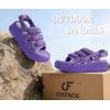 image:imageCOFACE Womens Orthopedic Walking Sandals Comfortable Plantar Fasciitis Arch Support Sport Recovery Outdoor Hiking Sandles Thick Athletic Cushion Adjustable Strap Lightweight Platform SlidesPurple