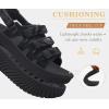 image:imageCOFACE Womens Orthopedic Walking Sandals Comfortable Plantar Fasciitis Arch Support Sport Recovery Outdoor Hiking Sandles Thick Athletic Cushion Adjustable Strap Lightweight Platform SlidesBlack