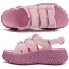 image:imageCOFACE Womens Orthopedic Walking Sandals Comfortable Plantar Fasciitis Arch Support Sport Recovery Outdoor Hiking Sandles Thick Athletic Cushion Adjustable Strap Lightweight Platform SlidesPink