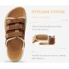 image:imageCOFACE Womens Orthopedic Walking Sandals Comfortable Plantar Fasciitis Arch Support Sport Recovery Outdoor Hiking Sandles Thick Athletic Cushion Adjustable Strap Lightweight Platform SlidesKhaki Beige