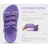 image:imageCOFACE Womens Orthopedic Walking Sandals Comfortable Plantar Fasciitis Arch Support Sport Recovery Outdoor Hiking Sandles Thick Athletic Cushion Adjustable Strap Lightweight Platform SlidesPurple