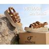 image:imageCOFACE Womens Orthopedic Walking Sandals Comfortable Plantar Fasciitis Arch Support Sport Recovery Outdoor Hiking Sandles Thick Athletic Cushion Adjustable Strap Lightweight Platform SlidesKhaki Beige