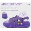 image:imageCOFACE Womens Orthopedic Walking Sandals Comfortable Plantar Fasciitis Arch Support Sport Recovery Outdoor Hiking Sandles Thick Athletic Cushion Adjustable Strap Lightweight Platform SlidesPurple
