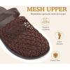 image:imageCOFACE Womens Orthotic Sandals Ladies Fashion Breathable Mesh Mules Round Toe Backless Loafers Slides Adjustable Wedge Heel Cushion Dressy Shoes With Comfortable Arch SupportBrown