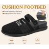 image:imageCOFACE Womens Orthotic Sandals Ladies Fashion Breathable Mesh Mules Round Toe Backless Loafers Slides Adjustable Wedge Heel Cushion Dressy Shoes With Comfortable Arch SupportBlack