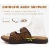 image:imageCOFACE Womens Sandals Comfortable Orthopedic Orthotic Recovery Ladies Plantar Fasciitis Walking Cushioned Cloud Slip On Slides for WomanKhakiBrown