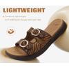 image:imageCOFACE Womens Sandals Comfortable Orthopedic Orthotic Recovery Ladies Plantar Fasciitis Walking Cushioned Cloud Slip On Slides for WomanKhakiBrown