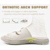 image:imageCOFACE Womens Sandals Comfortable Orthopedic Orthotic Recovery Ladies Plantar Fasciitis Walking Cushioned Cloud Slip On Slides for WomanOffwhite