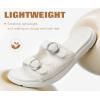 image:imageCOFACE Womens Sandals Comfortable Orthopedic Orthotic Recovery Ladies Plantar Fasciitis Walking Cushioned Cloud Slip On Slides for WomanWhite
