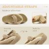 image:imageCOFACE Womens Trendy Orthopedic Walking Sandals Comfortable Plantar Fasciitis Arch Support Sport Recovery Outdoor Hiking Sandles Thick Athletic Cushion Adjustable Strap Platform Flip FlopsBeige