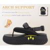 image:imageCOFACE Womens Trendy Orthopedic Walking Sandals Comfortable Plantar Fasciitis Arch Support Sport Recovery Outdoor Hiking Sandles Thick Athletic Cushion Adjustable Strap Platform Flip FlopsBlack