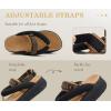 image:imageCOFACE Womens Trendy Orthopedic Walking Sandals Comfortable Plantar Fasciitis Arch Support Sport Recovery Outdoor Hiking Sandles Thick Athletic Cushion Adjustable Strap Platform Flip FlopsBlack Khaki