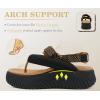 image:imageCOFACE Womens Trendy Orthopedic Walking Sandals Comfortable Plantar Fasciitis Arch Support Sport Recovery Outdoor Hiking Sandles Thick Athletic Cushion Adjustable Strap Platform Flip FlopsBlack Khaki