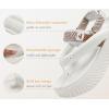image:imageCOFACE Womens Trendy Orthopedic Walking Sandals Comfortable Plantar Fasciitis Arch Support Sport Recovery Outdoor Hiking Sandles Thick Athletic Cushion Adjustable Strap Platform Flip FlopsWhite