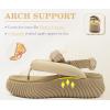 image:imageCOFACE Womens Trendy Orthopedic Walking Sandals Comfortable Plantar Fasciitis Arch Support Sport Recovery Outdoor Hiking Sandles Thick Athletic Cushion Adjustable Strap Platform Flip FlopsBeige
