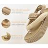 image:imageCOFACE Womens Trendy Orthopedic Walking Sandals Comfortable Plantar Fasciitis Arch Support Sport Recovery Outdoor Hiking Sandles Thick Athletic Cushion Adjustable Strap Platform Flip FlopsBeige