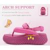 image:imageCOFACE Womens Trendy Orthopedic Walking Sandals Comfortable Plantar Fasciitis Arch Support Sport Recovery Outdoor Hiking Sandles Thick Athletic Cushion Adjustable Strap Platform Flip FlopsRose