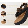 image:imageCOFACE Womens Trendy Orthopedic Walking Sandals Comfortable Plantar Fasciitis Arch Support Sport Recovery Outdoor Hiking Sandles Thick Athletic Cushion Adjustable Strap Platform Flip FlopsBlack Khaki