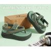 image:imageCOFACE Womens Trendy Orthopedic Walking Sandals Comfortable Plantar Fasciitis Arch Support Sport Recovery Outdoor Hiking Sandles Thick Athletic Cushion Adjustable Strap Platform Flip FlopsGreen