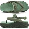 image:imageCOFACE Womens Trendy Orthopedic Walking Sandals Comfortable Plantar Fasciitis Arch Support Sport Recovery Outdoor Hiking Sandles Thick Athletic Cushion Adjustable Strap Platform Flip FlopsGreen