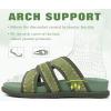 image:imageCOFACE Womens Walking Sandals with Arch Support 2026 Summer Slides for Women Comfortable Outdoor Sandal Cloud Thick CushionGreen