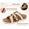 image:imageCOFACE Womens Walking Sandals with Arch Support 2026 Summer Slides for Women Comfortable Outdoor Sandal Cloud Thick CushionWhitekhaki