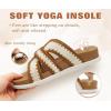 image:imageCOFACE Womens Walking Sandals with Arch Support 2026 Summer Slides for Women Comfortable Outdoor Sandal Cloud Thick CushionWhitekhaki