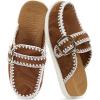 image:imageCOFACE Clogs for Women Casual Mules Womens Sandals Comfortable Slip On Size 612KhakiWhite