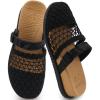 image:imageCOFACE Womens Orthotic Sandals Ladies Fashion Breathable Mesh Mules Round Toe Backless Loafers Slides Adjustable Wedge Heel Cushion Dressy Shoes With Comfortable Arch SupportBlack Khaki