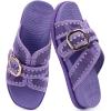 image:imageCOFACE Womens Walking Sandals with Arch Support 2026 Summer Slides for Women Comfortable Outdoor Sandal Cloud Thick CushionPurple
