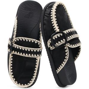 image:imageCOFACE Clogs for Women Casual Mules Womens Sandals Comfortable Slip On Size 612Black