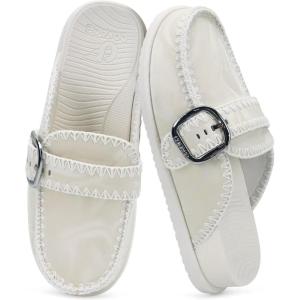 image:imageCOFACE Clogs for Women Casual Mules Womens Sandals Comfortable Slip On Size 612Cream White