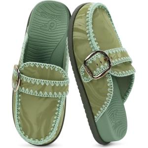 image:imageCOFACE Clogs for Women Casual Mules Womens Sandals Comfortable Slip On Size 612Green