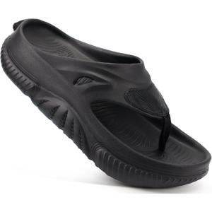 image:imageCOFACE Men Orthopedic Footbed Flip Flops Fabric Toe Post Beach Sandals Size 715Black