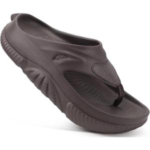 image:imageCOFACE Men Orthopedic Footbed Flip Flops Fabric Toe Post Beach Sandals Size 715Brown