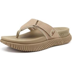 image:imageCOFACE Womens Orthopedic Flip Flops Comfortable Beach Summer Sandals Size 612Beige