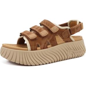 image:imageCOFACE Womens Orthopedic Walking Sandals Comfortable Plantar Fasciitis Arch Support Sport Recovery Outdoor Hiking Sandles Thick Athletic Cushion Adjustable Strap Lightweight Platform SlidesKhaki Beige