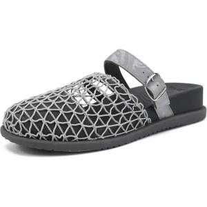 image:imageCOFACE Womens Orthotic Sandals Ladies Fashion Breathable Mesh Mules Round Toe Backless Loafers Slides Adjustable Wedge Heel Cushion Dressy Shoes With Comfortable Arch SupportPremium Grey
