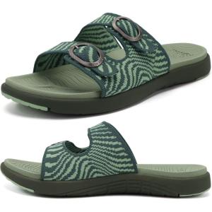 image:imageCOFACE Womens Sandals Comfortable Orthopedic Orthotic Recovery Ladies Plantar Fasciitis Walking Cushioned Cloud Slip On Slides for WomanGreen