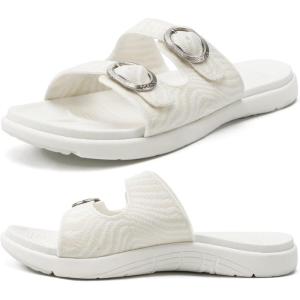 image:imageCOFACE Womens Sandals Comfortable Orthopedic Orthotic Recovery Ladies Plantar Fasciitis Walking Cushioned Cloud Slip On Slides for WomanWhite