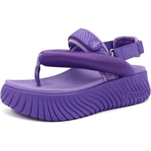 image:imageCOFACE Womens Trendy Orthopedic Walking Sandals Comfortable Plantar Fasciitis Arch Support Sport Recovery Outdoor Hiking Sandles Thick Athletic Cushion Adjustable Strap Platform Flip FlopsPurple
